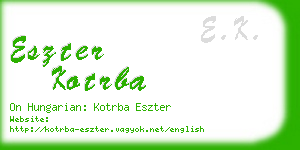 eszter kotrba business card